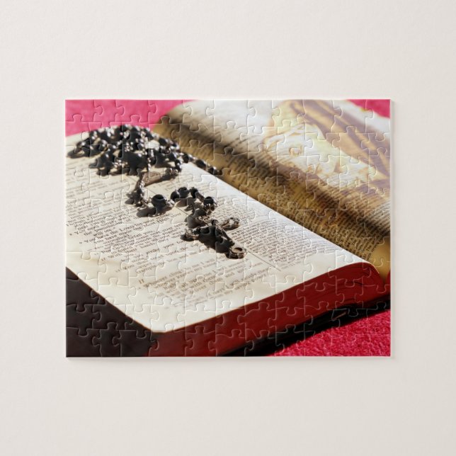 Puzzle Rosario bendecido de la biblia del Virgen María (Horizontal)