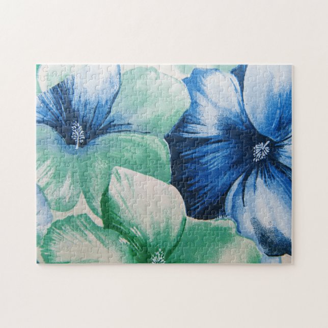 Puzzle Rosas azules (Horizontal)