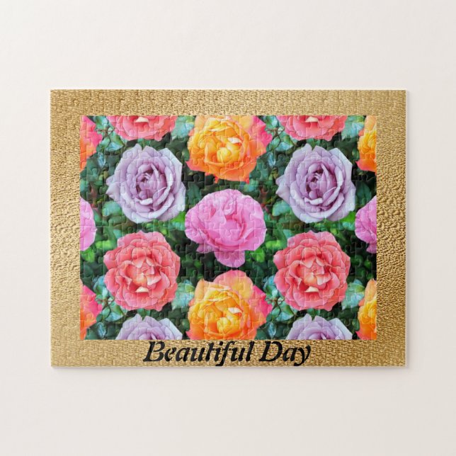Puzzle Rosas coloridos (Horizontal)