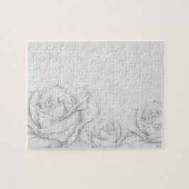 Puzzle Rosas de época Decoración de gris floral