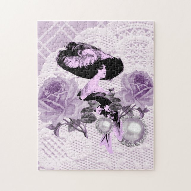 Puzzle Rosas de Lavender Lady Vintage Lace (Vertical)