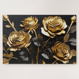 Puzzle Rosas de oro Acrílico moderno