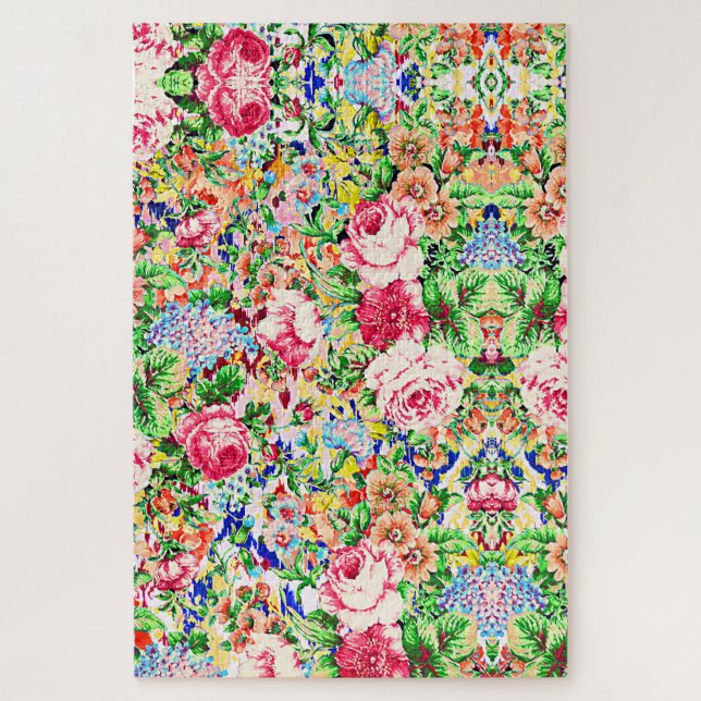 Puzzle Rosas de pintura alegres (Vertical)