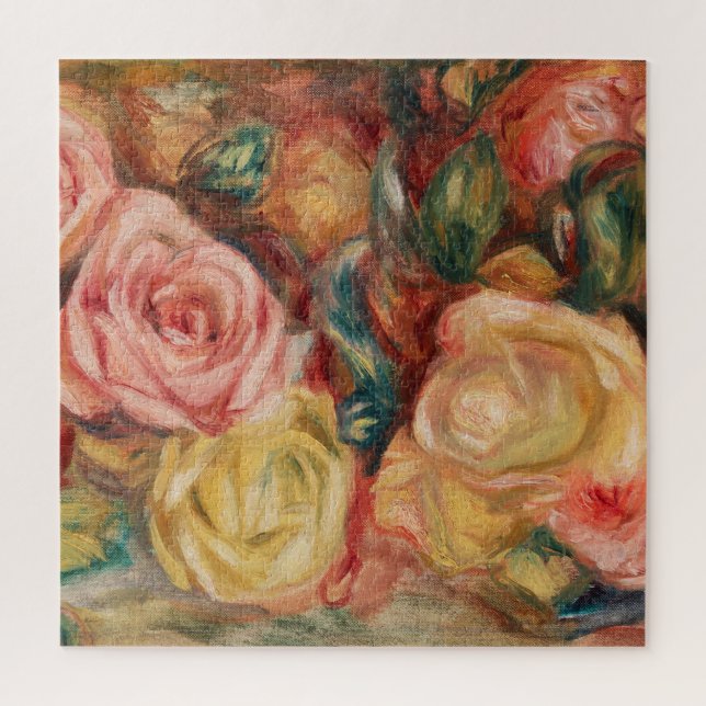Puzzle Rosas de Renoir Impresionist Painting (Vertical)