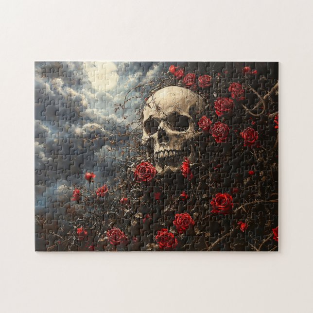 Puzzle Rosas de Skull y Crimson (Horizontal)