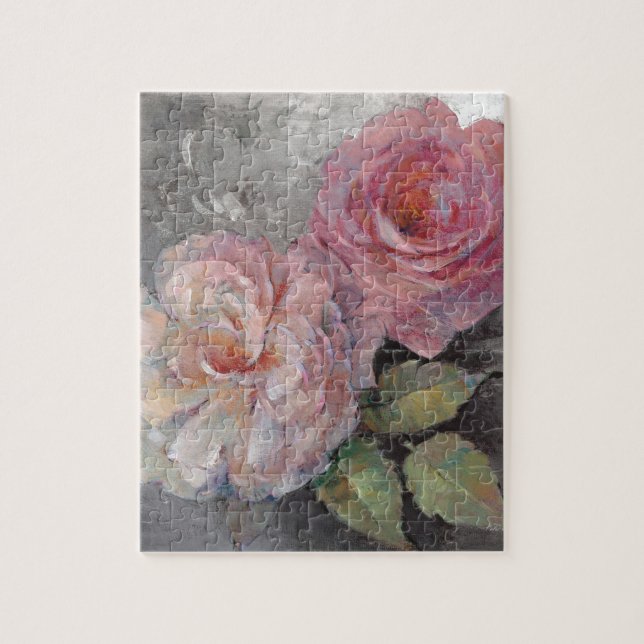 Puzzle Rosas en gris (Vertical)