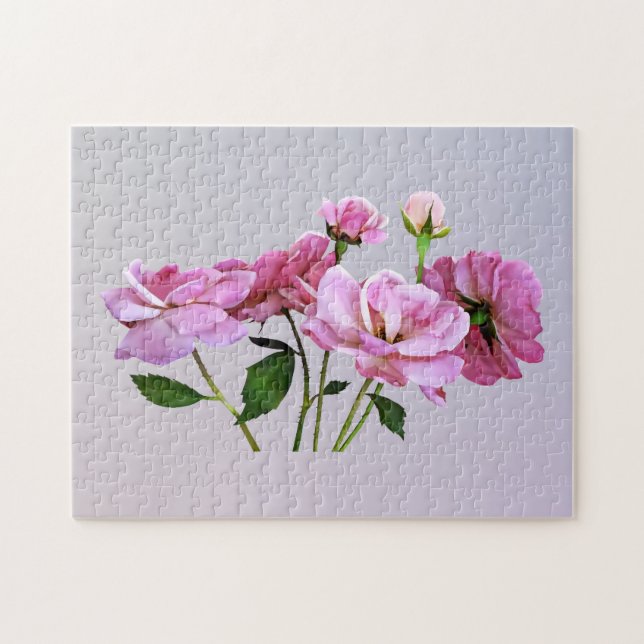 Puzzle Rosas en miniatura rosa (Horizontal)