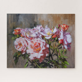 Puzzle Rosas en Pavlovsk - Elegante pintura al óleo rosa