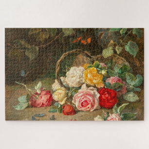 Puzzle Rosas en una canasta - Josef Neugebauer