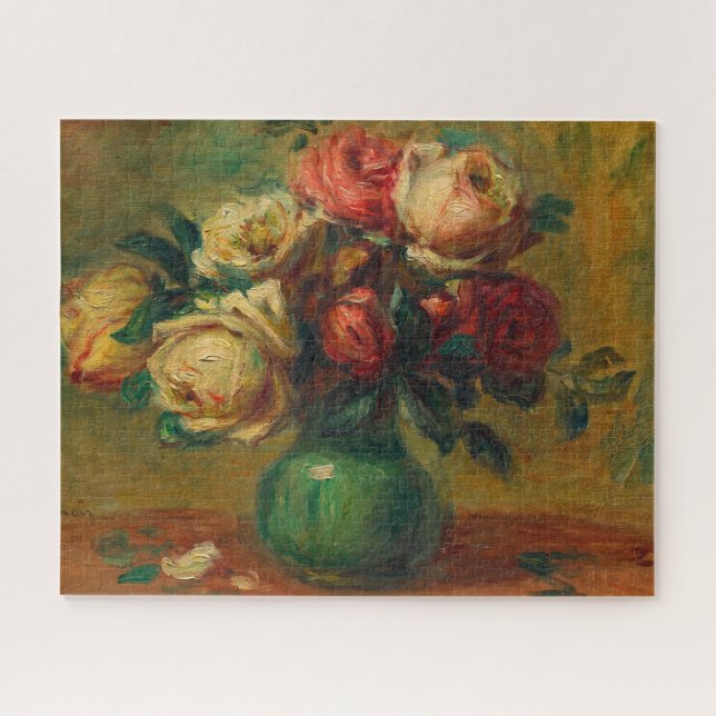 Puzzle Rosas en una vesícula de Pierre-Auguste Renoir (Horizontal)