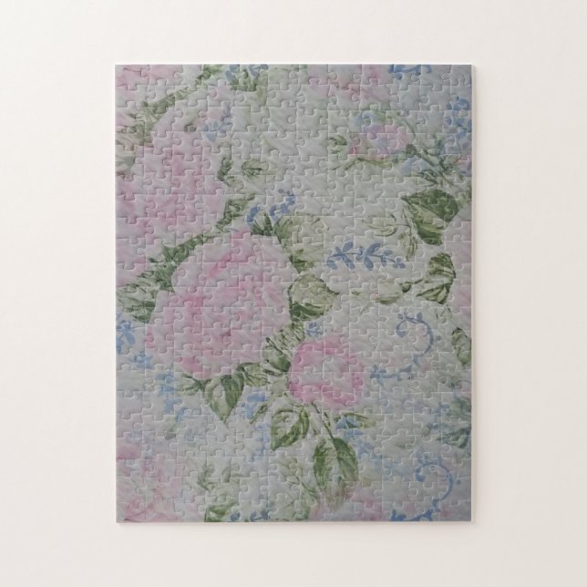 Puzzle Rosas Florales Rosa Vintage (Vertical)