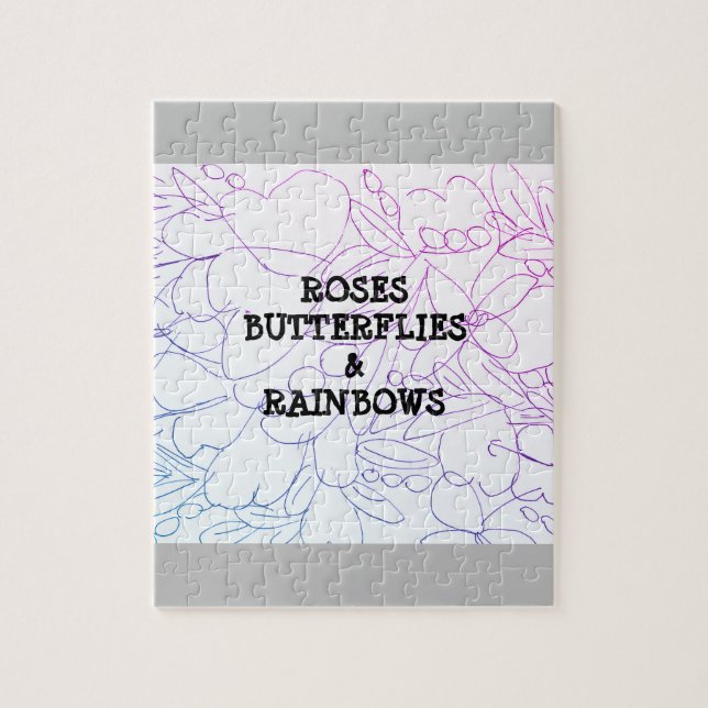 Puzzle Rosas Mariposas y Rainbows Vivid (Vertical)