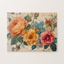 Rosas naranjas y rosadas sobre madera rústica