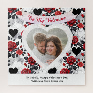 Puzzle Rosas románticas del día de San Valentín Corazones