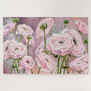 Puzzle Rosas Rosadas - Especial Para Usted - Pintura Orig