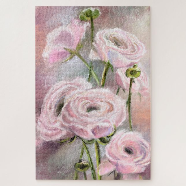Puzzle Rosas Rosadas - Especial Para Usted - Pintura Orig (Vertical)