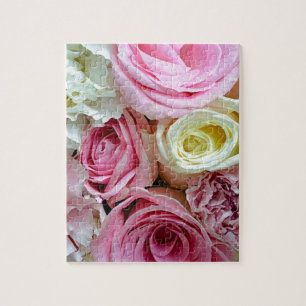 Puzzle Rosas rosas rosas blancas y ricas de flores