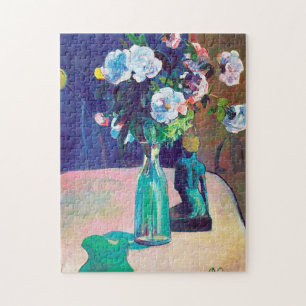 Puzzle Rosas y estatuilla, Gauguin