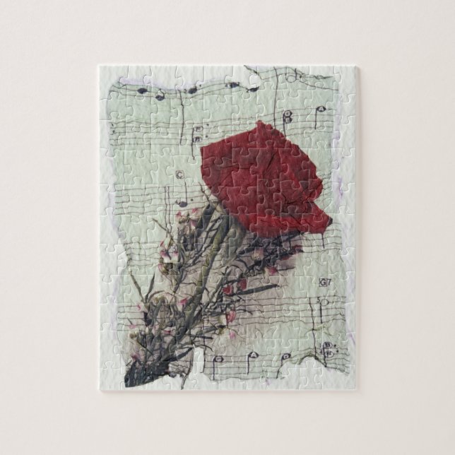 Puzzle <Rose and Music> por Kim Koza 2 (Vertical)