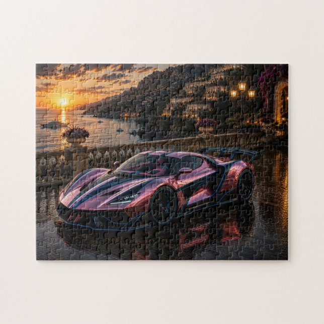 Puzzle Rose Titanium — Luxury Pink Metallic Supercar  (Horizontal)