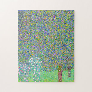 Puzzle Rosebushes de Gustav Klimt bajo la pintura del árb