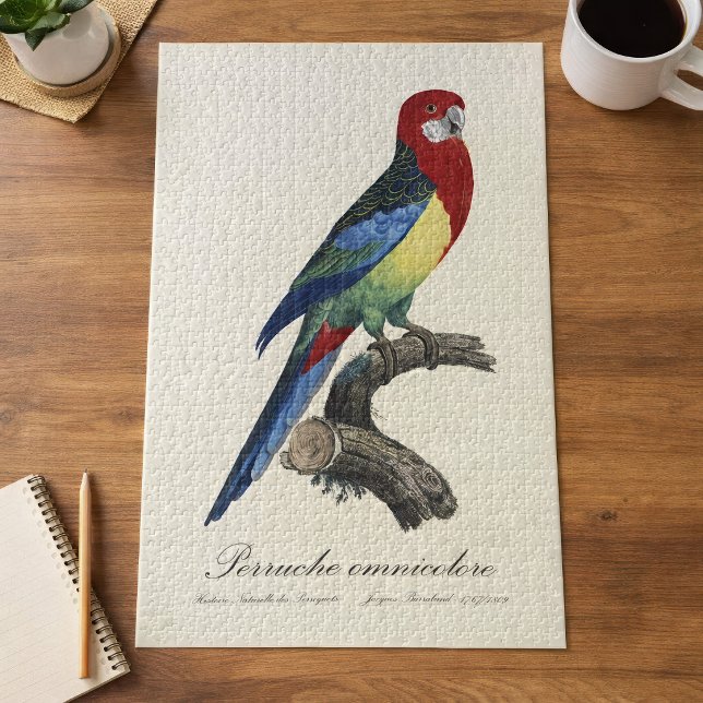 Puzzle Rosella oriental o perico Platycercus eximius (Eastern rosella or Platycercus eximius parakeet. Jigsaw Puzzle)