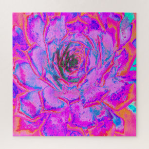 Puzzle Rosette de sedum con sabor morado y magenta