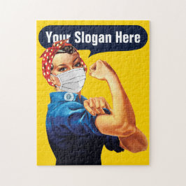 Puzzle Rosie The Riveter Con Máscara - Agrega Tu Propio E