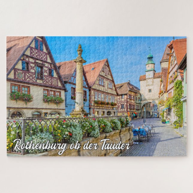 Puzzle Rothenburg ob der Tauber, Alemania (Horizontal)