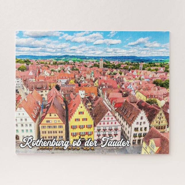 Puzzle Rothenburg ob der Tauber, Alemania (Horizontal)