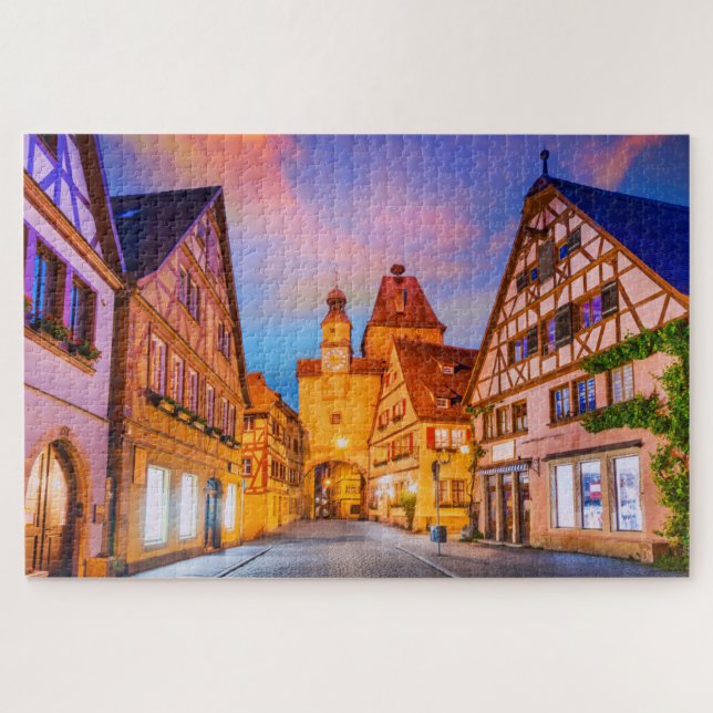 Puzzle Rothenburg - Vista romántica de la Alemania mediev (Horizontal)