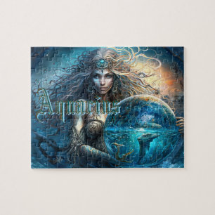Puzzle Rótulo Aquarius Zodiac