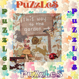 Puzzle Rótulo de cristales de jardín de esta manera al ja