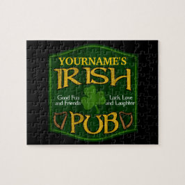 Puzzle Rótulo de pub irlandés personalizado