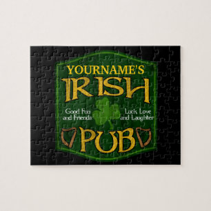 Puzzle Rótulo de pub irlandés personalizado