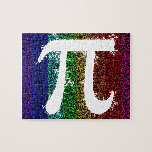 Puzzle Rótulo del arco iris pi (Horizontal)