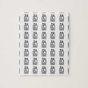 Puzzle Rótulo del elevador de personas con discapacidad