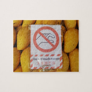 Puzzle Rótulo gracioso 'No toques mango'