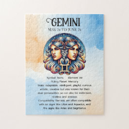 Puzzle Rótulo Horoscopio Gemini | Rótulo Astrología de Ge