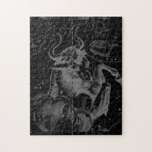 Puzzle Rótulo Taurus Constellation Hevelius alrededor de