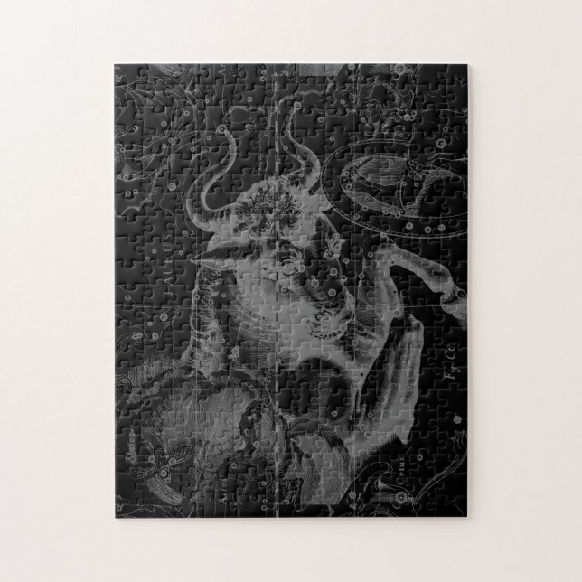 Puzzle Rótulo Taurus Constellation Hevelius alrededor de  (Vertical)