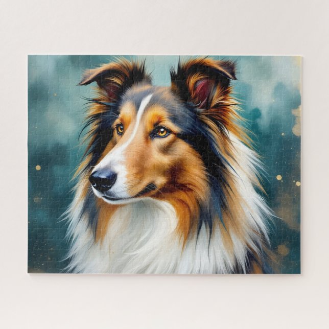 Puzzle Rough Collie Portraits (Horizontal)