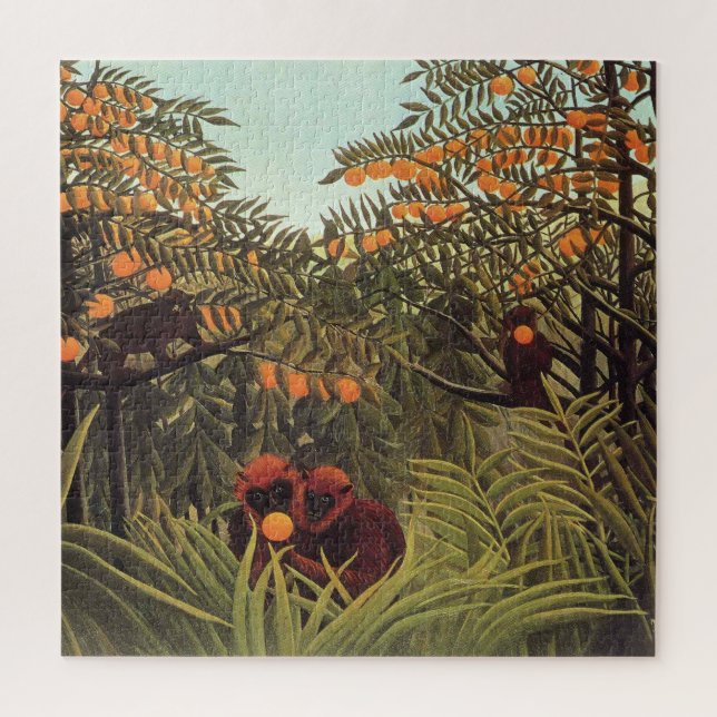 Puzzle Rousseau - Los simios en el Naranja Grove (Vertical)
