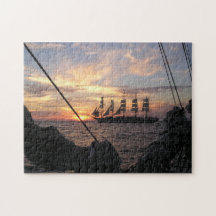 Royal Clipper Silueteado Contra La Puesta De Sol