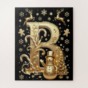 Puzzle Royal Gold B - Luxury Holiday Art