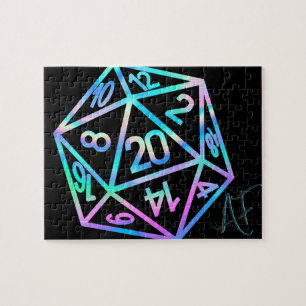 Puzzle RPG Crit AF   Holo Fantasy Tabletop PnP Gamer Dice