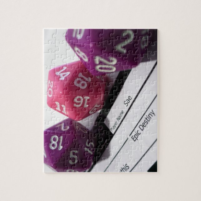 Puzzle RPG de tabla | Dados de hojas de caracteres de jue (Vertical)