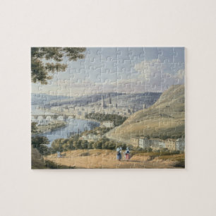 Puzzle Ruán de Mont Sainte-Catherine (w/c en el papel)