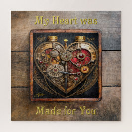 Puzzle Rubíes y Engranajes Steampunk Corazón Oscuro 