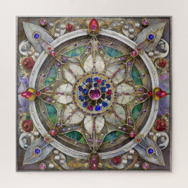 Puzzle Ruby, Amethyst, Sapphire y Pearl Mandala